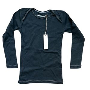 Flora and Henri long sleeve gray lap shirt 100% cotton size 6yr NWT